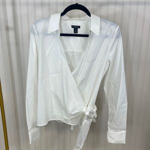 Halogen wrap blouse
